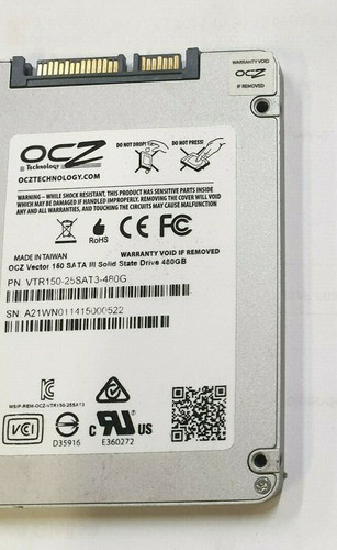 OCZ VTR150-25SAT3-480G interne SSD 480GB (6,4 cm (2,5 Zoll), SATA III) silber