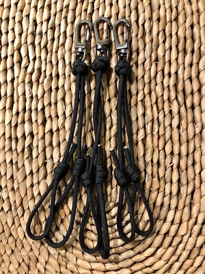 Duck Goose Waterfowl Removable Paracord Lanyard Black Double Loop Drops 