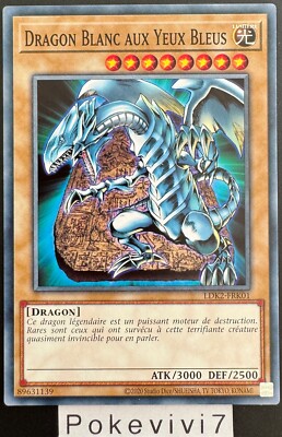 Yu-Gi-Oh! Karte BLAUÄUÄUGIGER WEISSER DRACHE LDK2-FRK01 C NEU