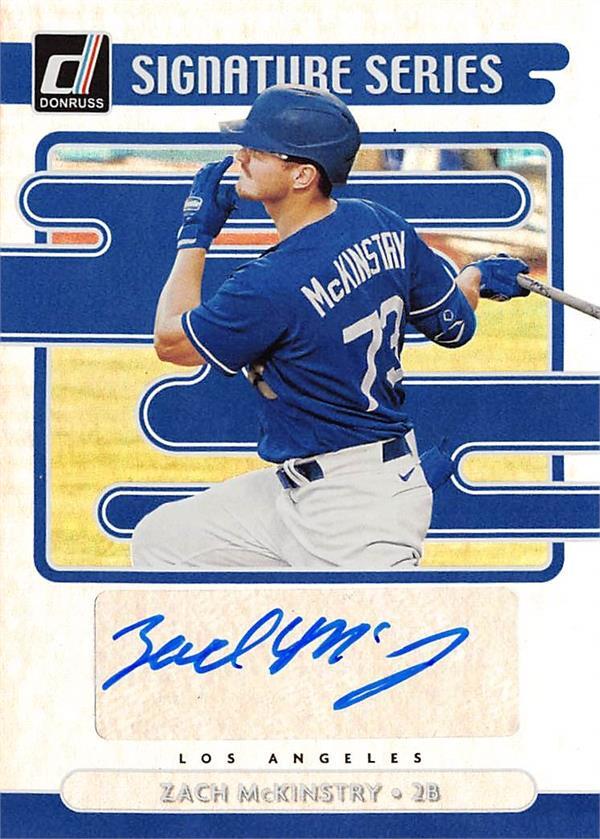 Zach McKinstry signed Baseball Card 2021 Donruss Signature Series