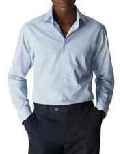 Eton Slim Fit Check Dress Shirt L31350 Mens Size 38/15