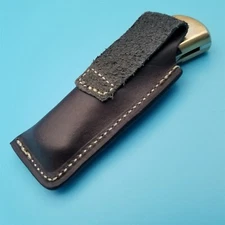Pocket Knife Sheath Leather Folding Blade Belt Case Custom Fits 112 Made in USA 