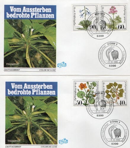 BRD, FDC, MiNr. 1108-1111, Moor-, Sumpfwiesen- und Wasserpflanzen, siehe Scan.