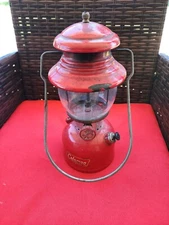 Vintage 1956 Coleman Lantern 3 /56  200A Red For Parts Repair Untested 