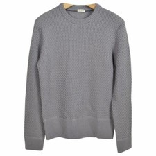 Paolo Pecora 100 Wool Heavy Cable Knit Crew Neck Sweater S / M Italy 600