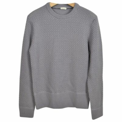 Paolo Pecora 100% Wool Heavy Cable Knit Crew Neck Sweater S / M Italy $600