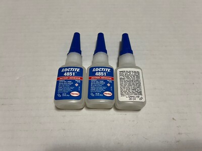 Brand New x3 Loctite 4851 Instant Adhesive .70 Oz Each (Exp 08/24)