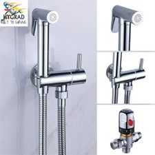 Hand Held Bathroom Bidet Spray Kit With Thermostatic Temperature Mixer Chrome UK