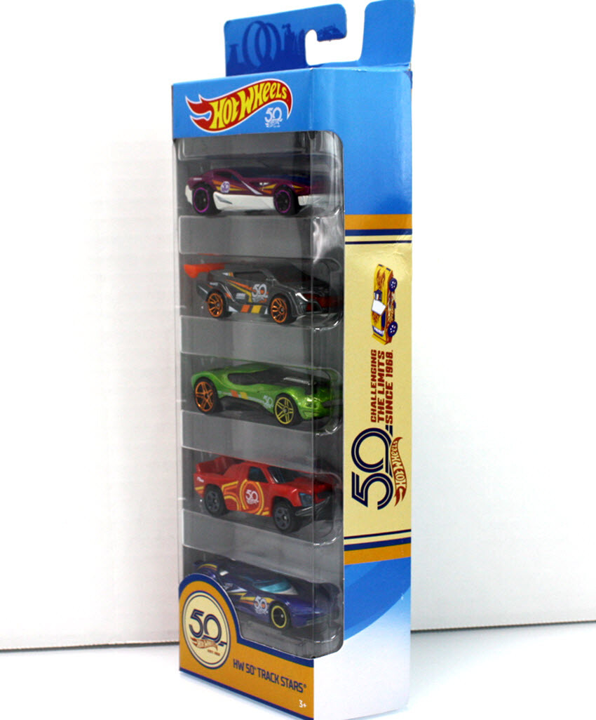 Hot Wheels 50th ANNIVERSARY 5-Pack Cars - 2017 HW 50th TRACK STARS