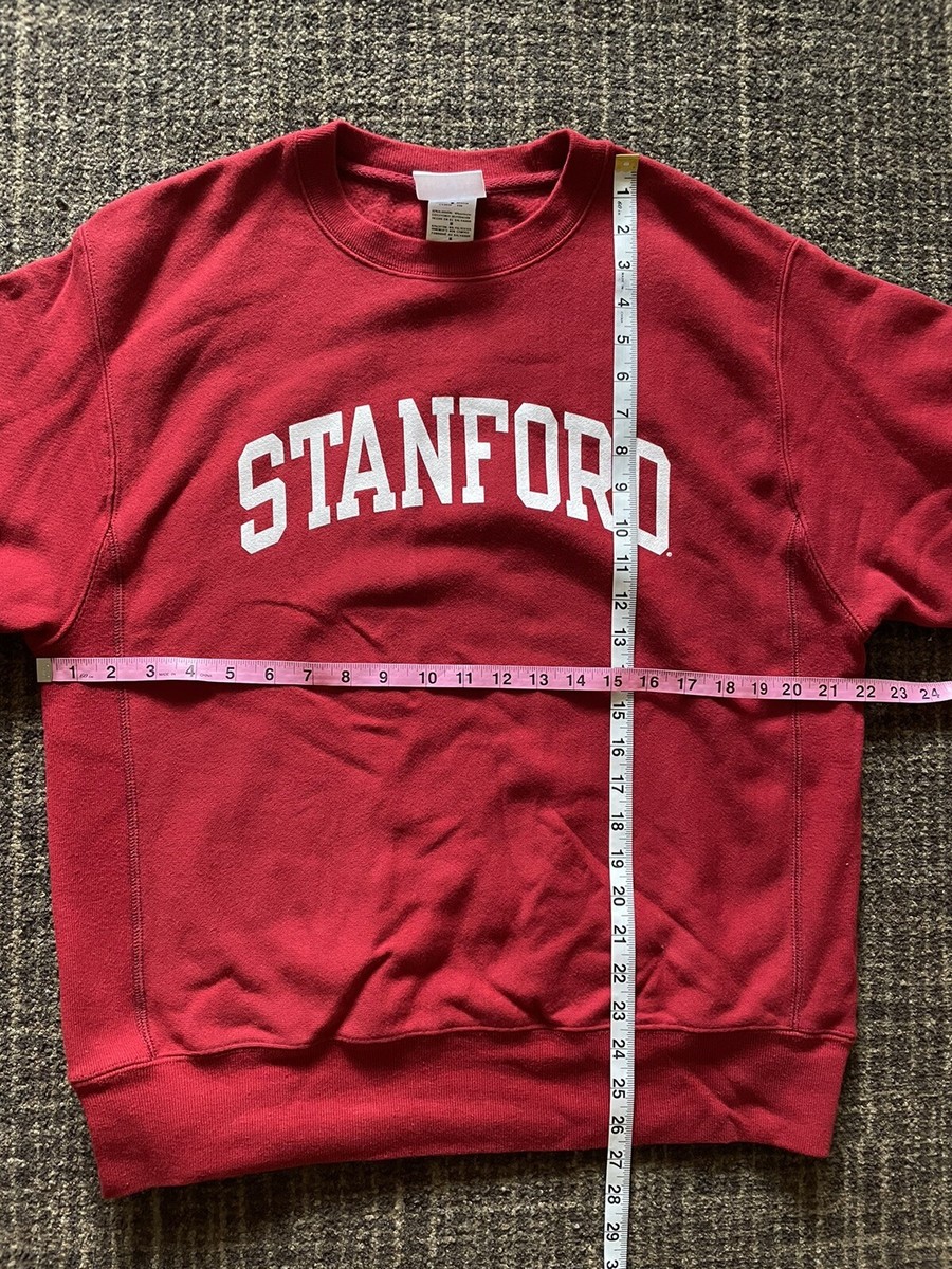 Men's Vintage Red White STANFORD University Champion Reverse Weave