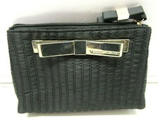 Victoria secret Black pencil case/ makeup bag 7 x 6"