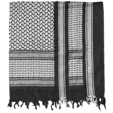 Mil-Tec Shemagh Scarf Bandana Headscarf Tactical Outdoor Hiking Black / White