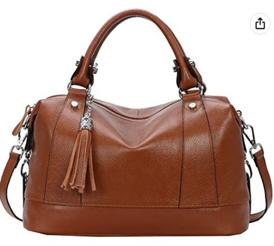 Heshe Womens Genuinne Leather Handbags Tote Top Handle Bag Shoulder Ba – Bag  Depo