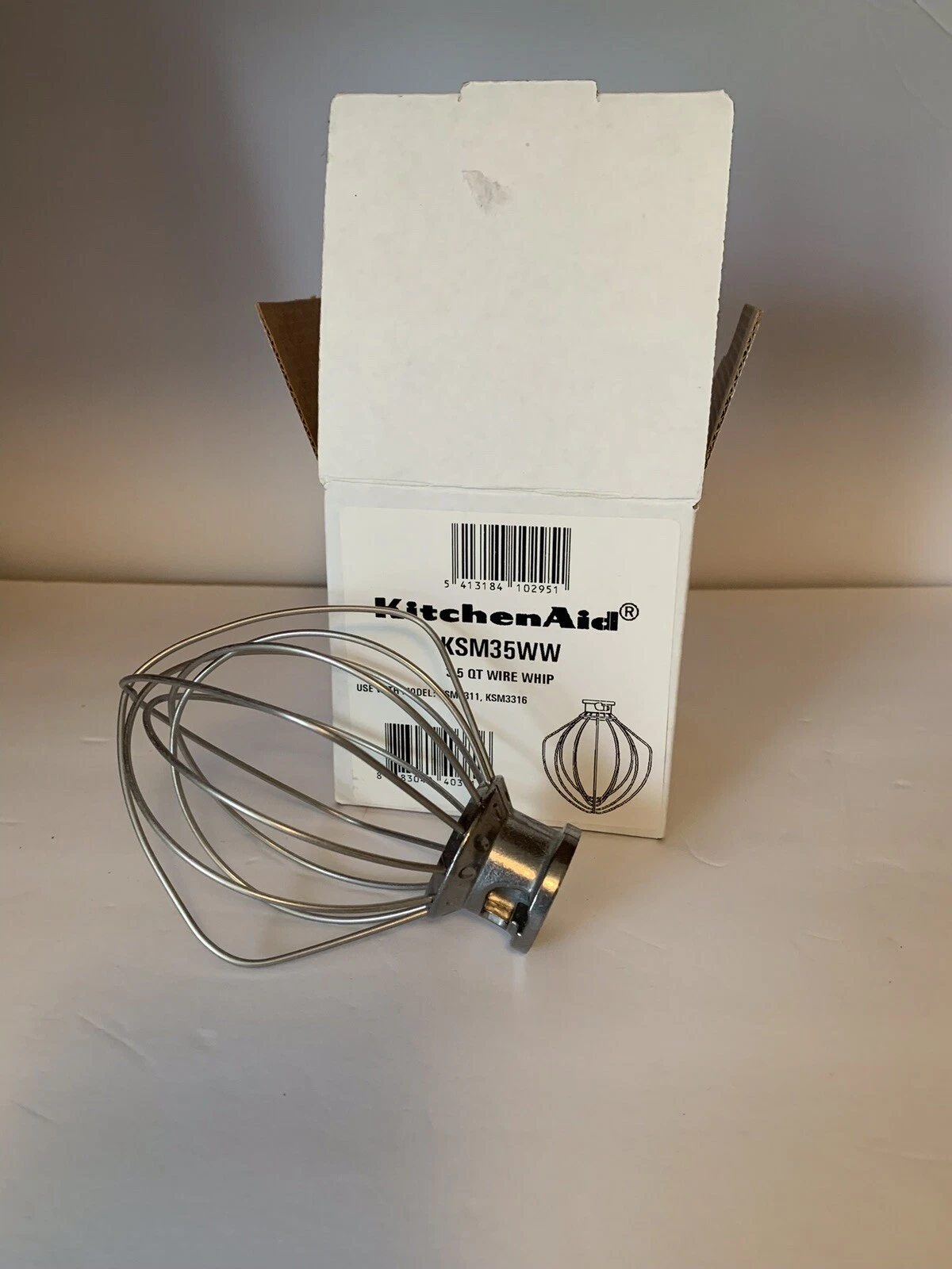 Stainless Steel 6 Wire Whisk Whip Attachment for KitchenAid
