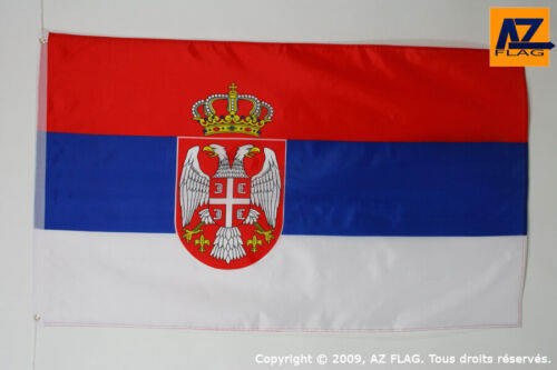 FLAGGE SERBIEN 150x90cm - SERBISCHE FAHNE  90 x 150 cm feiner polyester - flagge - Bild 1 von 2