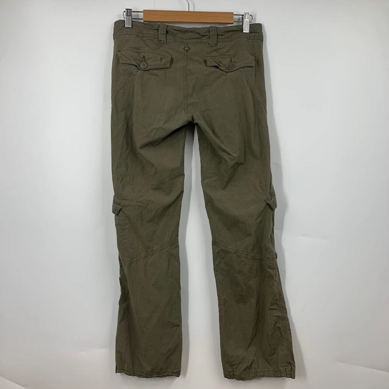 prana cotton mid rise cargo straight leg pants