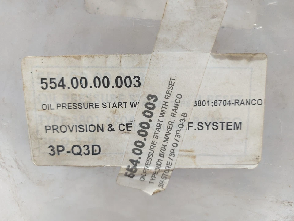 Ranco P30-3801-057 Lube Oil Pressure Switch - Image 2 of 4