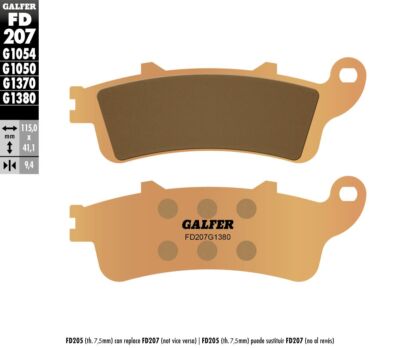 Honda GL1800 Goldwing 2001-2017 Galfer Hinterbremsbeläge