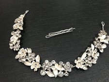 Vintage headband bridal wedding crystal rhinestone hair accessories Silver Ha910