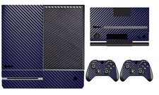 Blue Carbon Fiber Cover Skin Sticker for Xbox One  Kinect  2 controller skins
