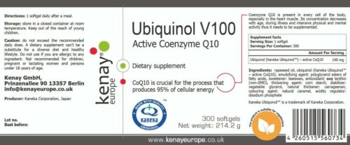 UBIQUINOL KANEKA V 100 COENZIMA ATTIVO Q10 100MG 300 SOFTGELS - Foto 2 di 2