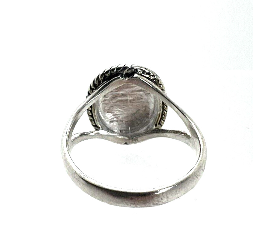 Solid Sterling Silver Plain Signet Ring Size 8.25 - image 5