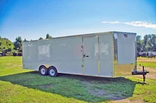 NEW 2026 8.5X24 8.5 x 24 V- Nose Enclosed Car Hauler Cargo Trailer 10K + Ramp