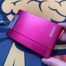 Sony Cyber-shot DSC-T200 8.10 MP CCD Retro Digital Camera Direct Print - Red
