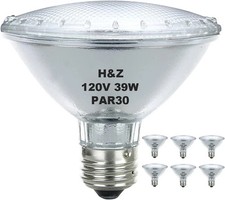 Par30 Short Neck, 6 Pack High Output Par30s Halogen 39W 120V, Par30 Dimmable W..