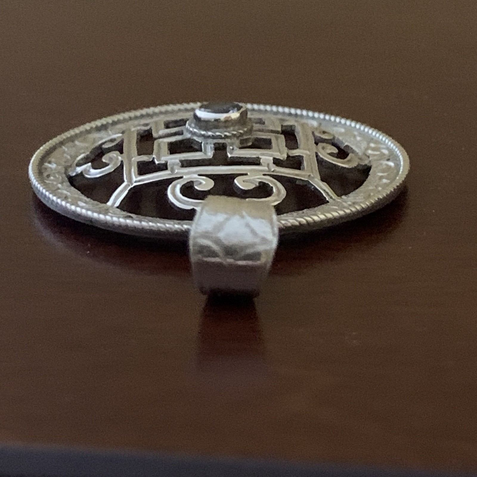 Sterling Silver Round Ornate Scroll Filigree Cuto… - image 10