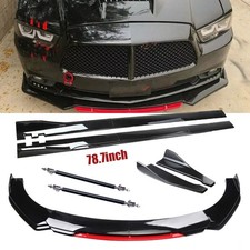 Front Bumper Rear Lip Spoiler Splitter Side Skirt For Dodge Charger 2006-2014