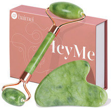 Gua Sha  Jade Roller Set, Face Massage Tools, for Puffiness Reducing Skin