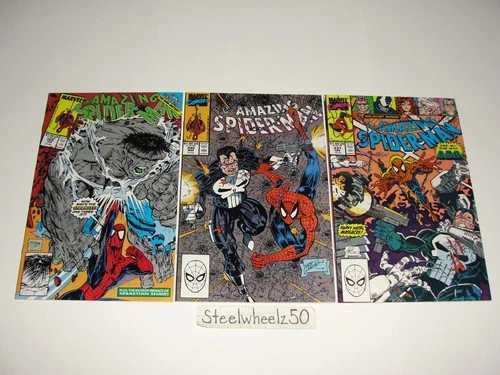 Amazing Spiderman #328 330 & 331 Comic Lot Marvel 1990 Hulk McFarlane Larsen HTF