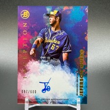 Jeferson Quero 2021 Bowman Inception #d /600 Prospect Auto #PA-JQ Brewers Rookie