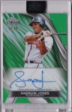 2024 Topps Chrome Black ANDRUW JONES #cba-aj Green Refractor /99 Autograph Card