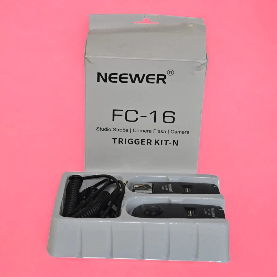 Neewer FC-16 2.4GHz Wireless Flash Trigger Kit-N for Nikon – Open Box - Image 2 of 4