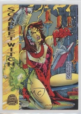 1994 Fleer Marvel Universe Series V Super Heroes Scarlet Witch #162 0g46