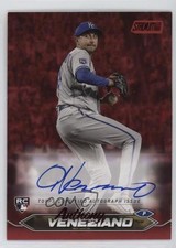 2024 Topps Stadium Club Auto Red Foil 3/50 Anthony Veneziano #SCBA-AV Auto gl5