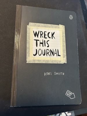 Wreck This Journal (Black) Expanded Edition - Diary By Keri Smith - Brand New!!
