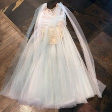 Lyrical Modern Contemporary DANCE Leotard Split Tulle LONG Skirt Flowy adult Lrg