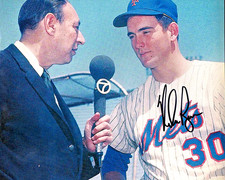 Nolan Ryan Howard Cosell Autographed Signed N. Y. Mets 8x10 Photo Hologram COA