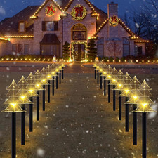 Christmas Decorations Outdoor, Solar Tree Pathway Lights, 20 PCS