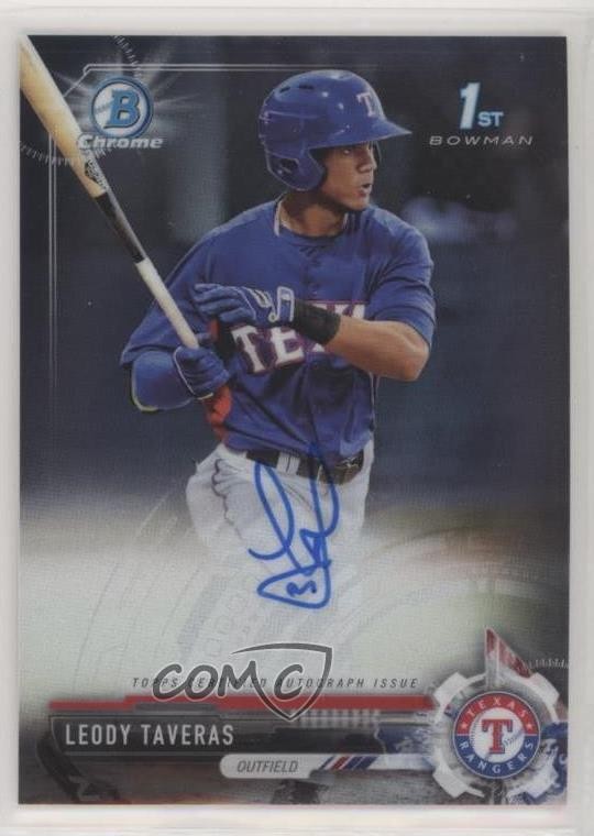 2017 Bowman Chrome Prospect Auto Leody Taveras #CPA-LT Auto 2d9