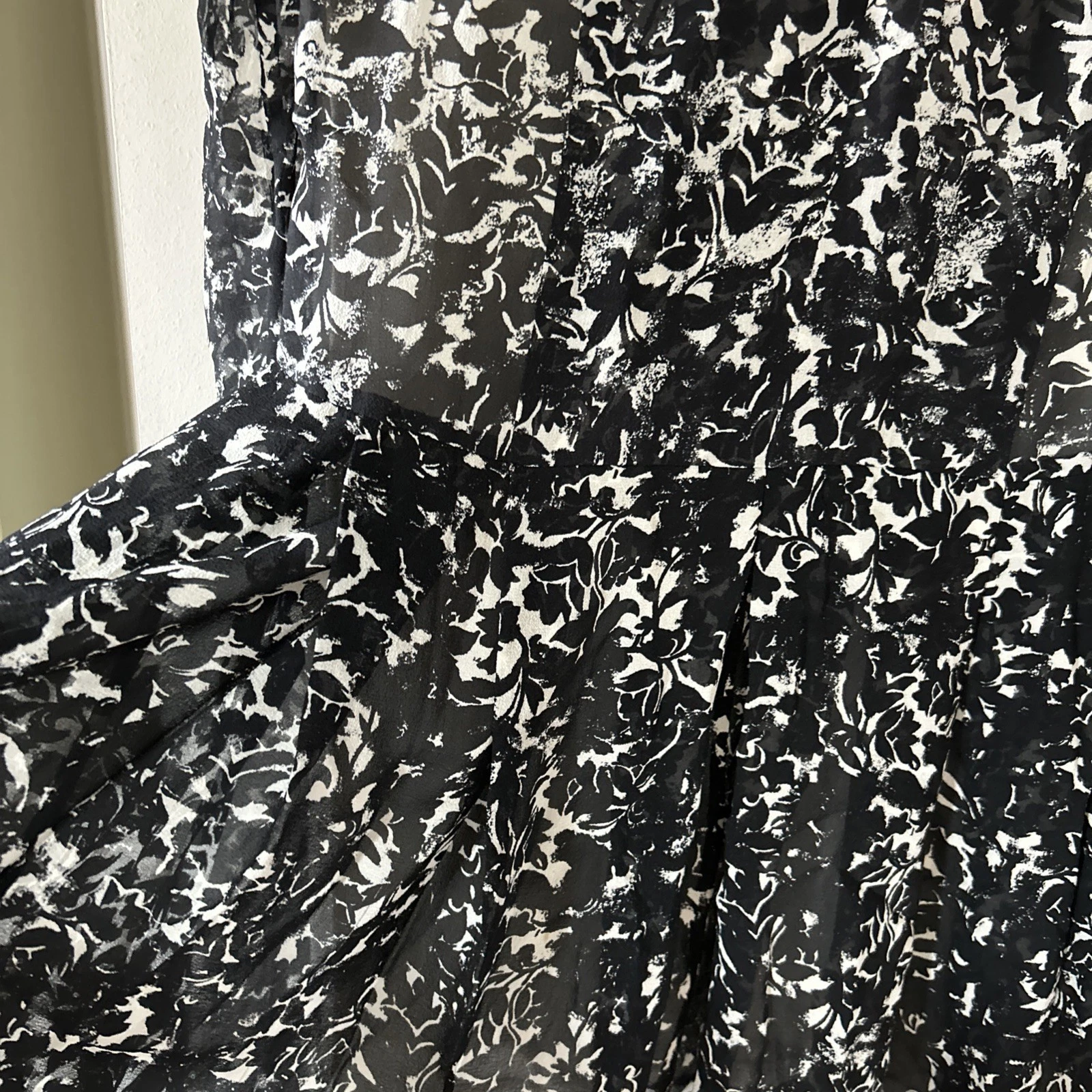 Abito Tory Burch 100% seta maniche lunghe trasparente taglia 0