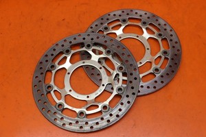 2005-2006 HONDA CBR600RR OEM STRAIGHT FRONT LEFT RIGHT BRAKE ROTORS DISCS