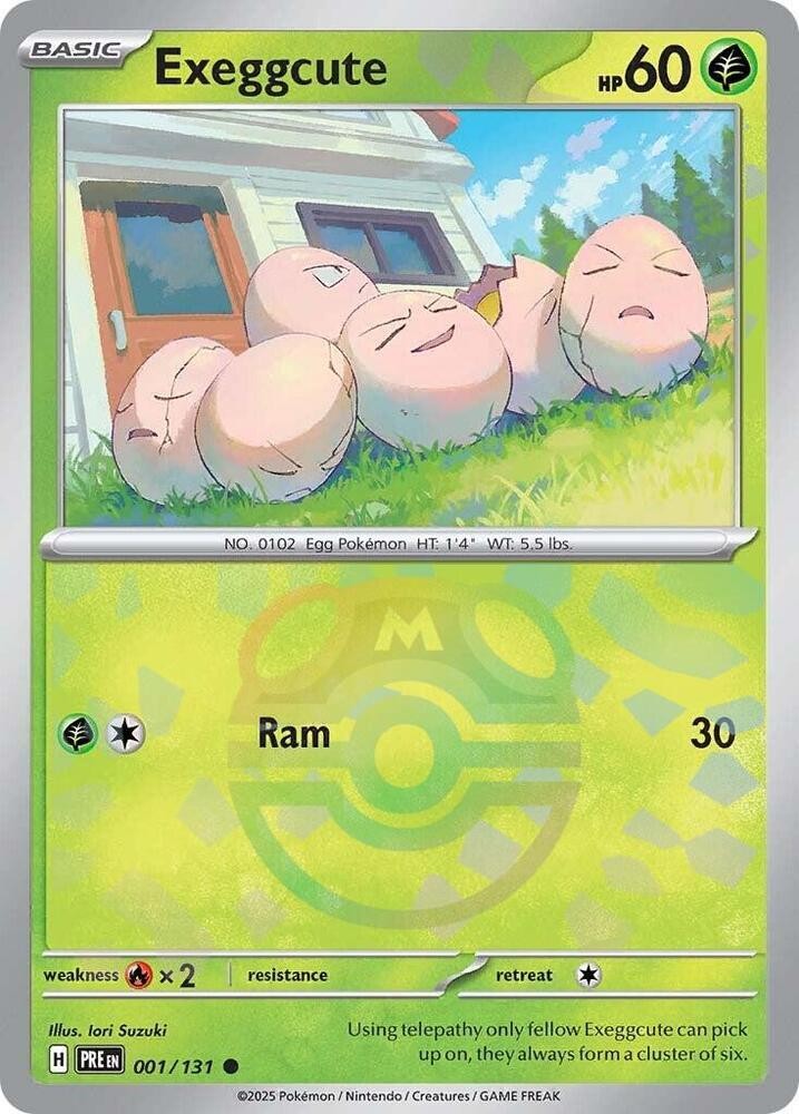 Exeggcute (Master Ball Pattern) Common SV: Prismatic Evolutions 001/131 LP