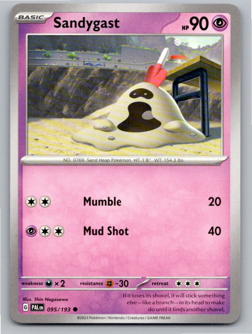 2023 POKEMON SANDYGAST PALDEA EVOLVED 095/193 COMMON NM A35829 FREE S&H