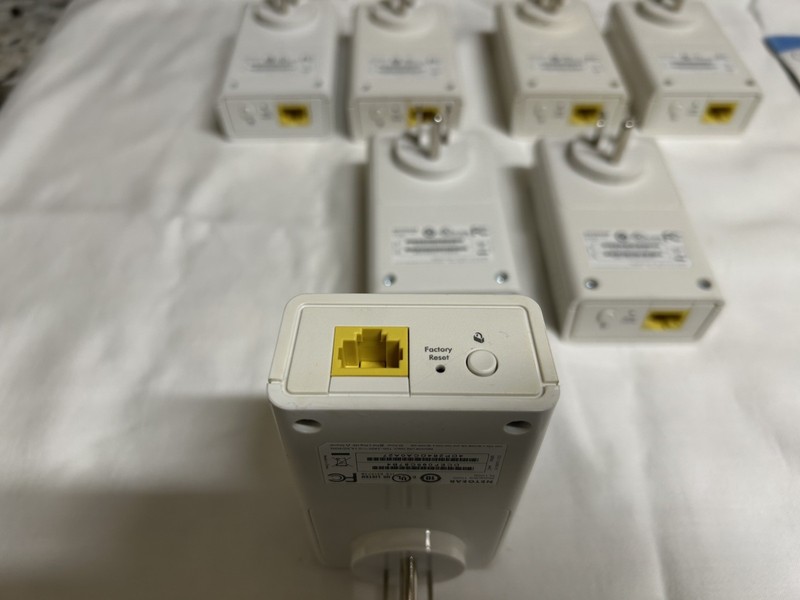 Lot of 7 Netgear Powerline 1000 Mbps (Wall-Plug) PL1000