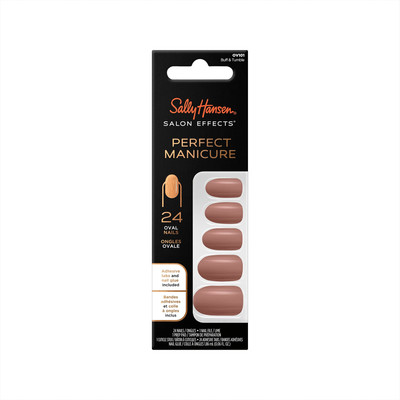 Sally Hansen Salon Effects Perfect Manicure, Press On Nails, Oval, Buff & Tumble