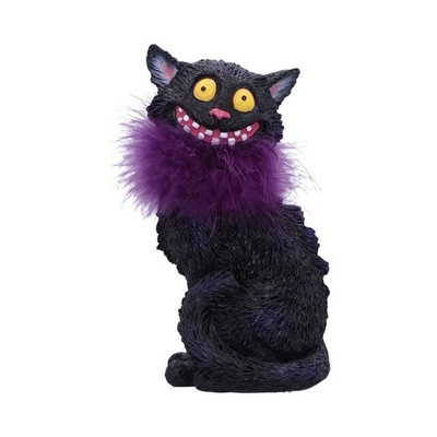 Furgus Zierkatze schwarze Katze mit Federboa 19,5 cm